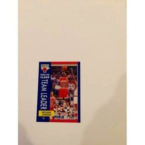 1991 91-92 Fleer Michael Jordan Bulls Team Leader #375 (048)